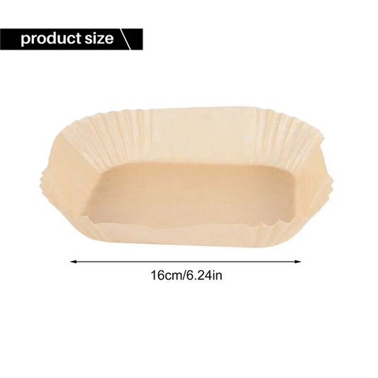 B58B-50Pcs Air Fryer Parchment Paper With Oil Brush Air Fryer Liners Square 6.3 Inch Disposable Baking Paper Air Fryer Sheets