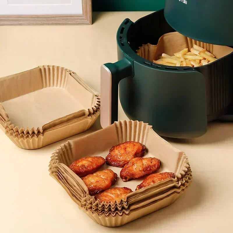 Air Fryer Disposable Paper Parchment Wood Pulp Steamer Cheesecake Air Fryer Accessories Baking Paper for Air Fryer