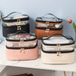 Pink Waterproof PVC Double Layer Cosmetic Bag