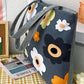 Dark Grey Flower Canvas Tote Bag