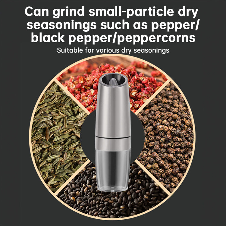 Electric Spice Grinder: Automatic, Gravity-Operated, LED Light, Adjustable Coarseness