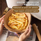 50/100pc Silicone Oil Paper Holder For Air Fryers Disposable Baking Oil Absorbing Baking Tray Paper Food Grade Non Stick Kitchen
